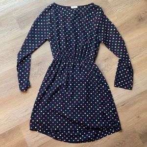 Long Sleeved Polka Dot Dress